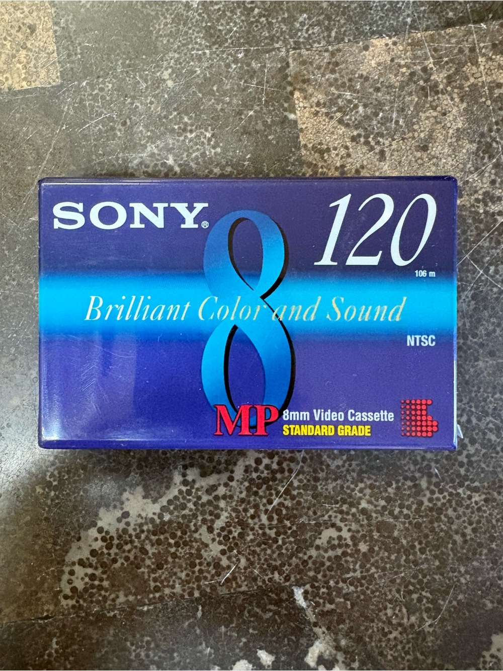 NIP Sony 8mm Video Cassette Tape 120 Min MP Standard Grade P6-120MP⁠